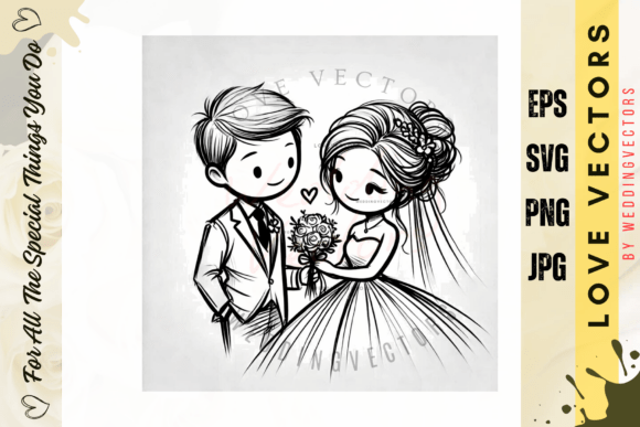 C552: Crafting Romance with Elegant Wedding & Love Vectors