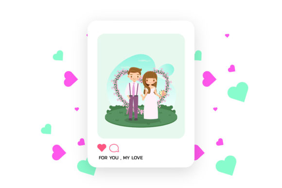 Capturing Romance: The Valentine Photocard Wedding Couple Collection