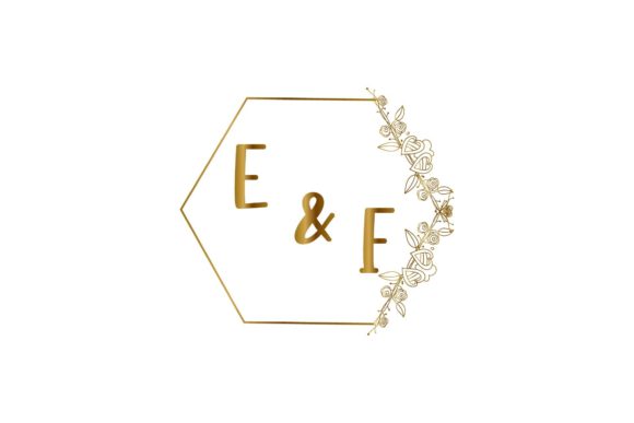 E & F Initial Monogram Wedding: A Timeless Design Asset