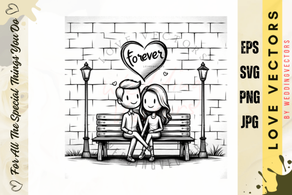 Elegant Love Vectors: Capturing Devotion in Minimalist Design