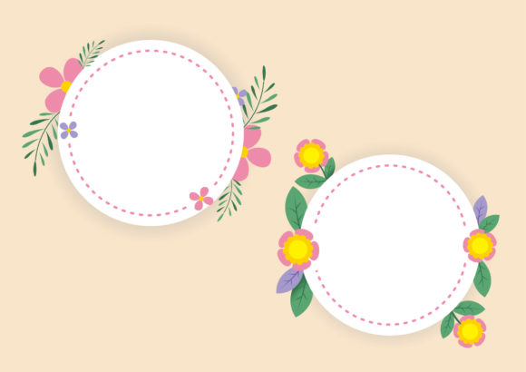 Spring Wedding Frames: Floral Design Templates for Every Project