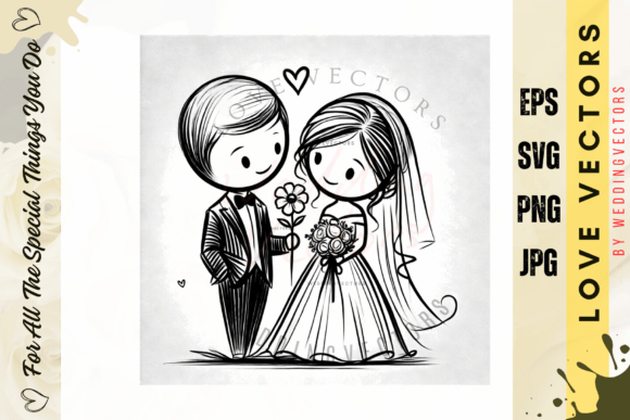 The C725 Wedding Illustration: Capturing Romance in Vector