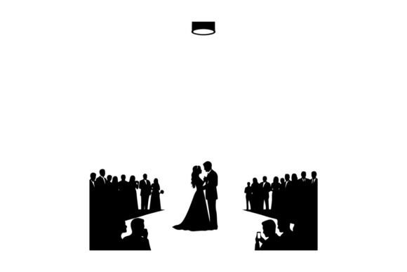 The Enduring Charm of Wedding Ceremony Silhouette Flat Design