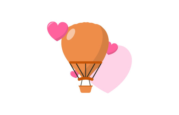 Valentine Air Balloon Love Wedding: A Design Asset for Dreamy Projects