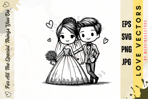 Wedding Couple and Love Vectors - C5001: Elevate Your Designs