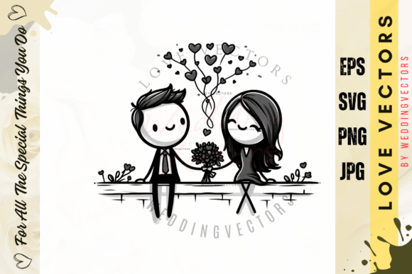 Wedding Couple and Love Vectors - C579: A Pastel Dream