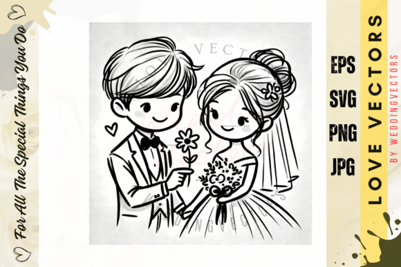 Wedding Couple and Love Vectors - C715: A Designer's Romance