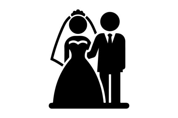 Wedding Couple Silhouette Holding Hands: A Timeless Design Element